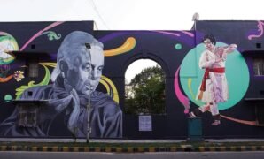 Pandit Birju Maharaj’s AR-embedded mural at the Lodhi Art District in Delhi.