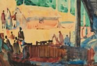 Detail from ‘Foot Bridge’ (1951) by K.C.S Paniker, who abandoned elements of Impressionism in favour of indigenous modernism—which formed the basis of the Madras Art Movement