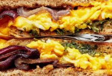 Caramelized onion breakfast sandwiches