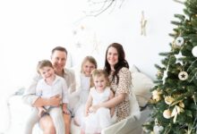 Try this family photo christmas display