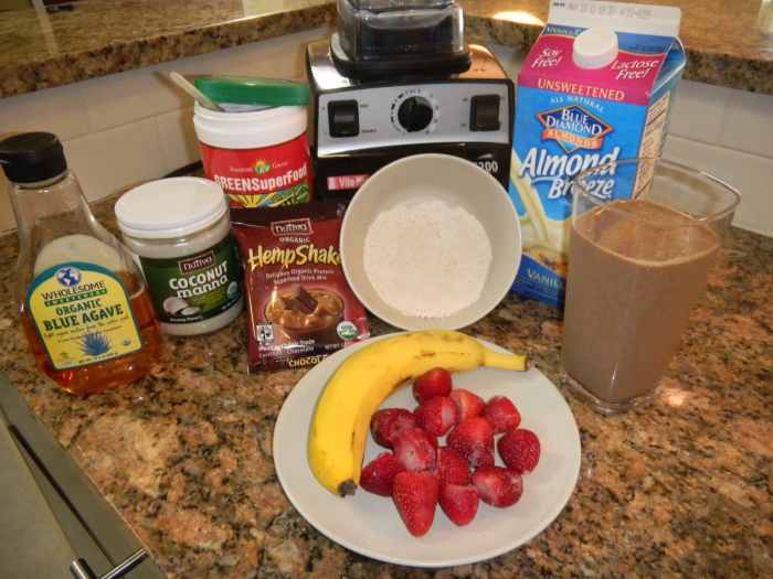 Healthy chocolate banana shake dairy free no added sugar