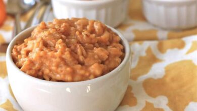 Pumpkin spice rice pudding