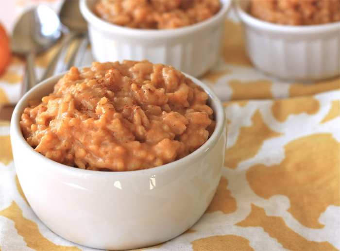 Pumpkin spice rice pudding