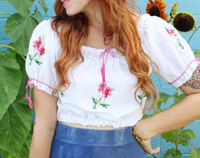 Easy crop top restyle