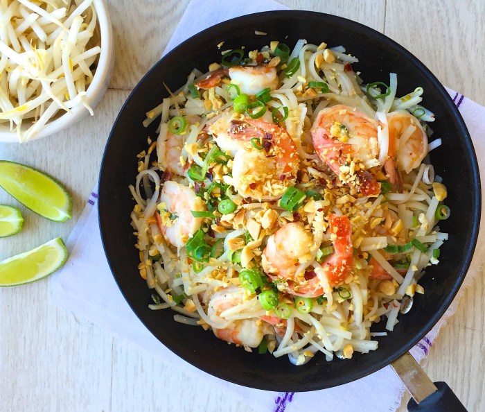 Easy shrimp pad thai