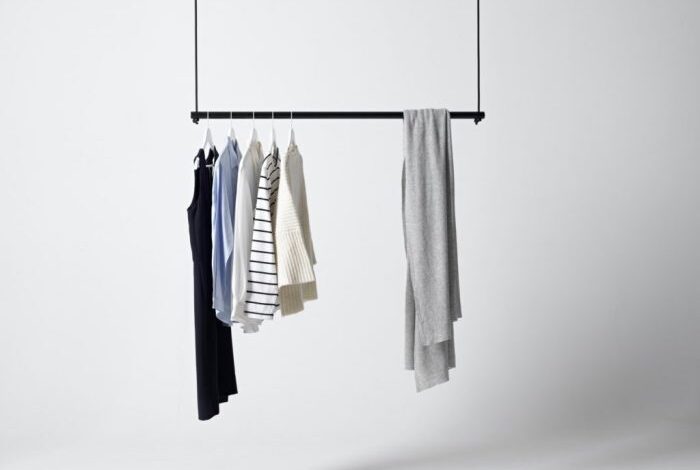 Diy hanging clothes rail