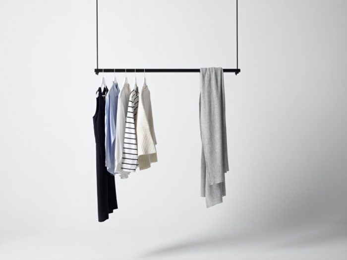 Diy hanging clothes rail