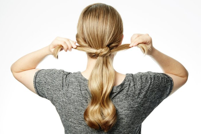 Festival ready knotted ponytail