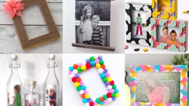 Pom pom photo frame diy