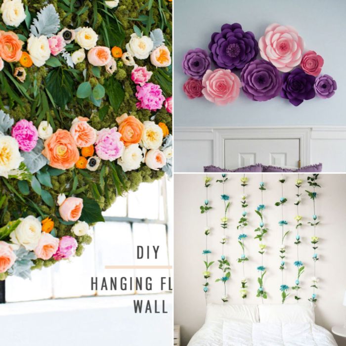 Diy wedding day flower wall