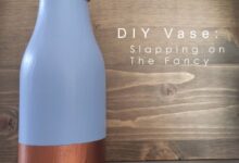 Frosted phrase vase diy