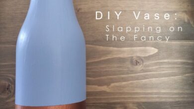 Frosted phrase vase diy