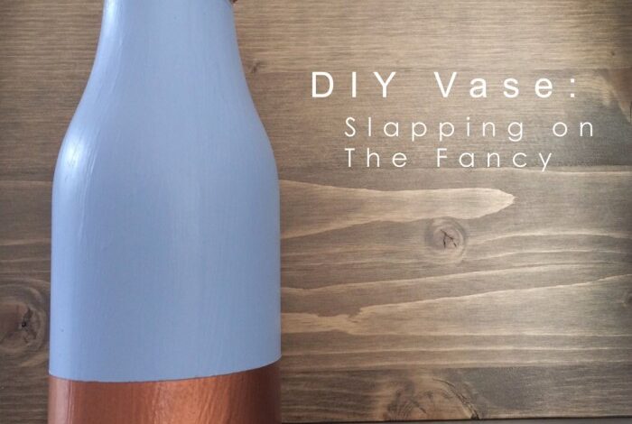 Frosted phrase vase diy