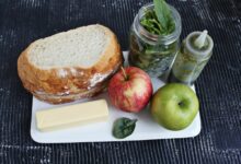 Baked cheesy apple sandwiches