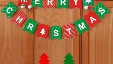Holiday door banner diy