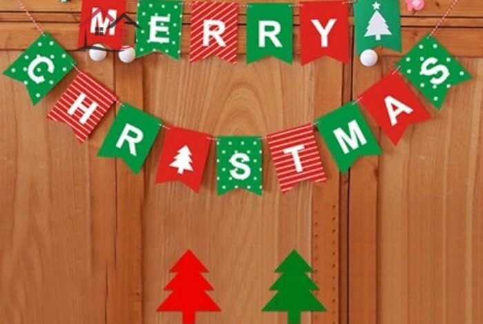 Holiday door banner diy