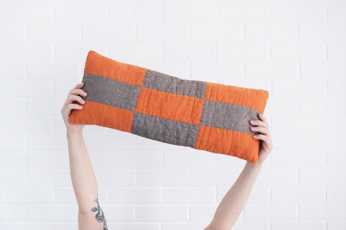 Boho modern patchwork pillow