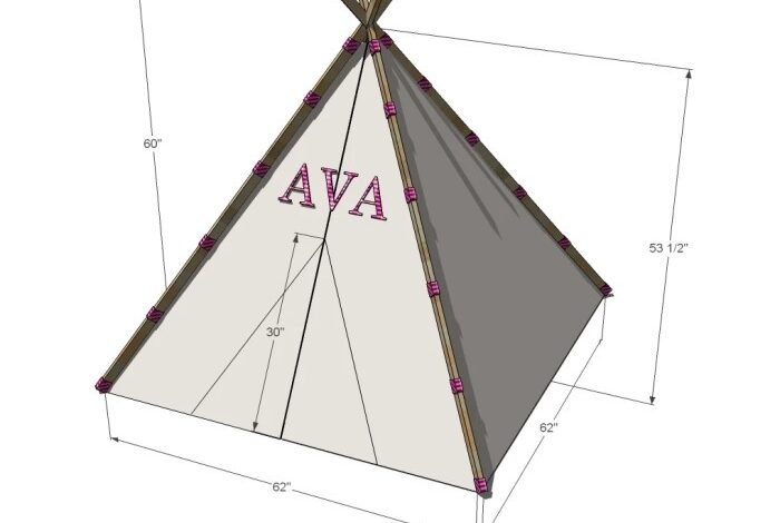 Make your own play teepee