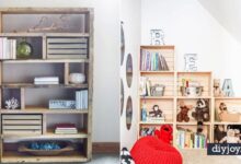 Diy diamond shaped book shelves