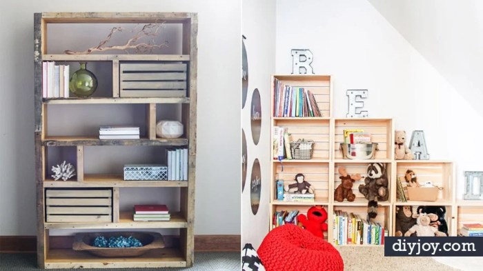 Diy diamond shaped book shelves