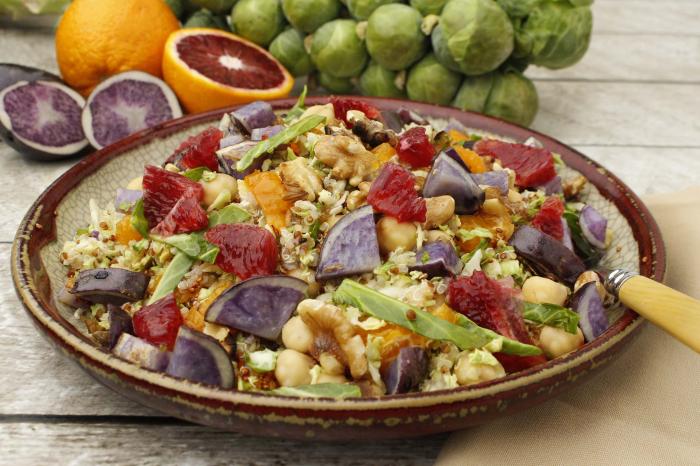 Quinoa sprouts brussels salad salads emilieeats