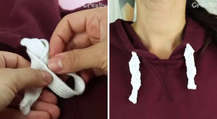 Lace up sweatshirt diy