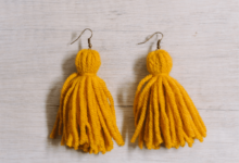 Half moon tassel earring diy