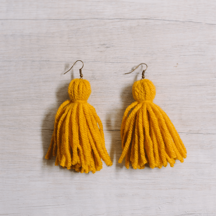 Half moon tassel earring diy
