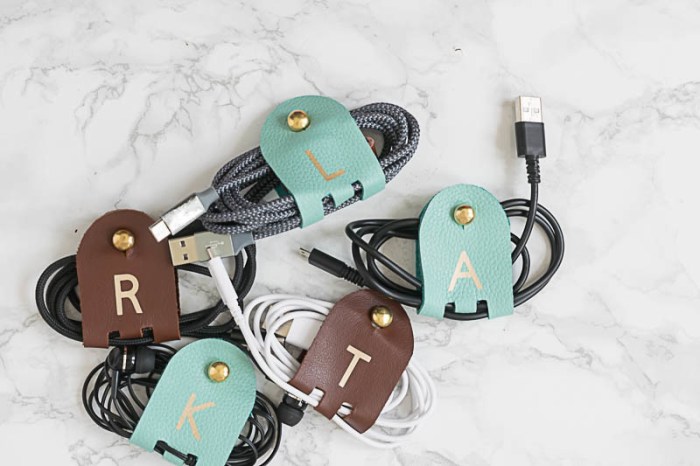 Easy leather cord keeper diy