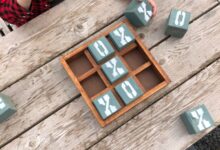 Tabletop tic tac toe diy
