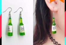 Diy mini liquor bottle earrings