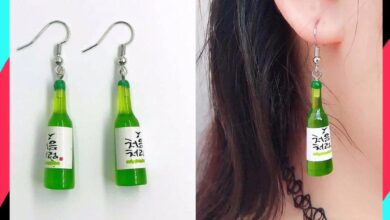 Diy mini liquor bottle earrings