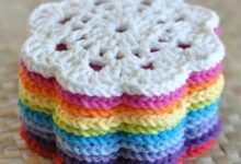 Crochet mason jar tumblers coasters