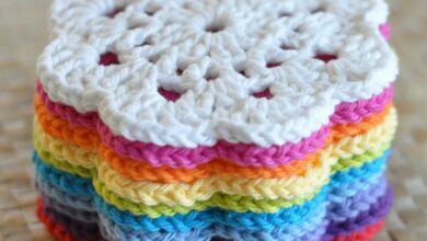 Crochet mason jar tumblers coasters