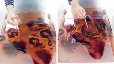 How to marbleize paper trials and errors