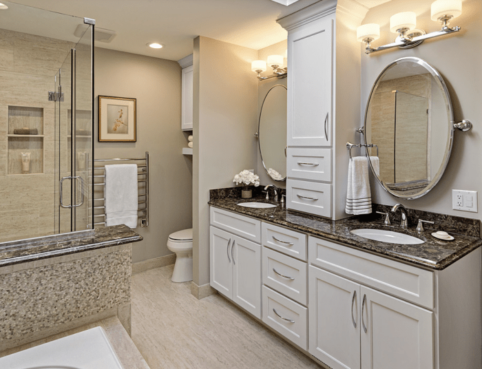 Lauras master bathroom before after