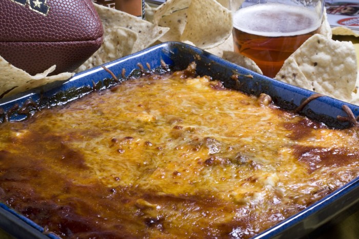 Cheesy baked bean dip