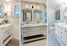 Lauras master bathroom before after