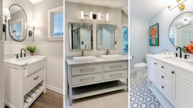 Lauras master bathroom before after