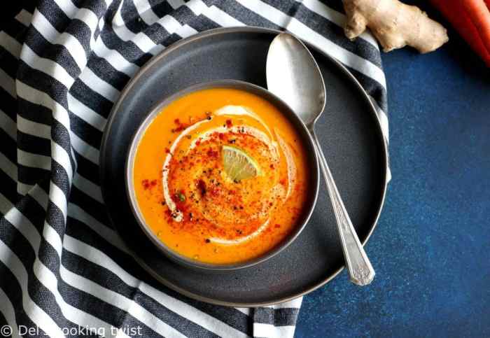 Ginger lime carrot soup