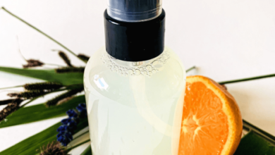 Make your own minty cooling body mist