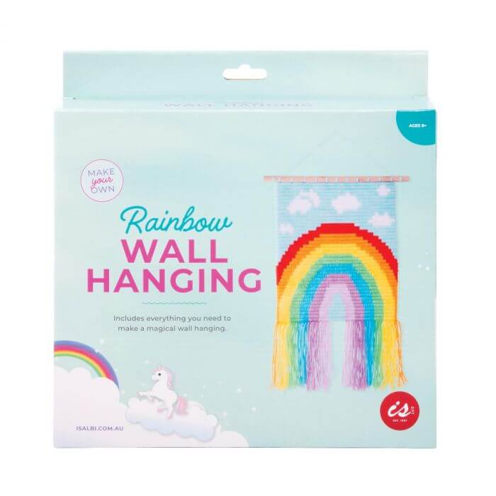 Kids ribbon rainbow wall hanging diy