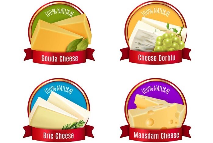 Gold diy cheese labels