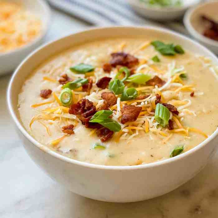 Potato and cream cheese soup