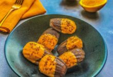 Chocolate orange madeleine cookies