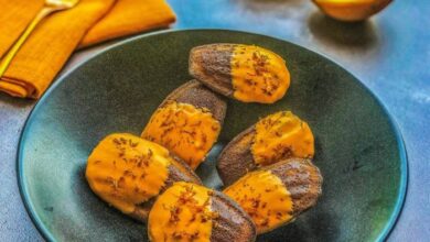 Chocolate orange madeleine cookies