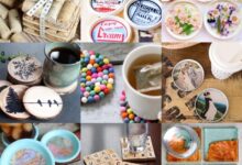 Diy gilded crystal coasters