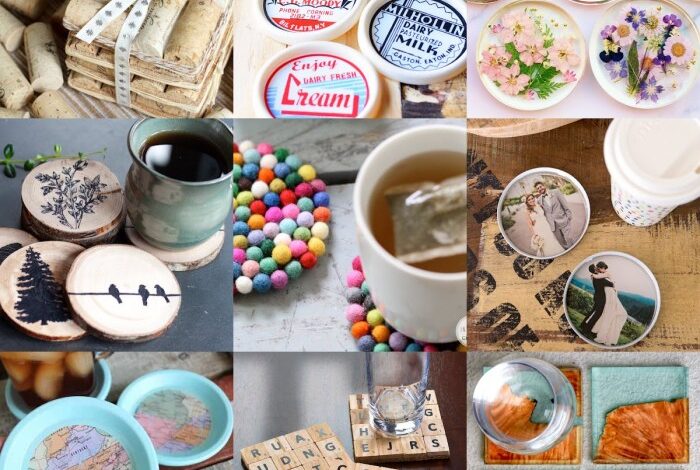 Diy gilded crystal coasters