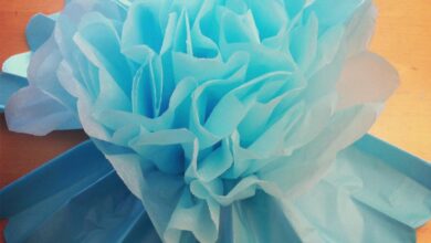 Tissue paper flowers diy