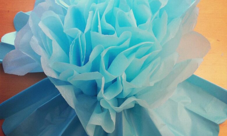 Tissue paper flowers diy